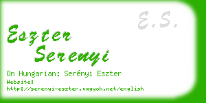 eszter serenyi business card