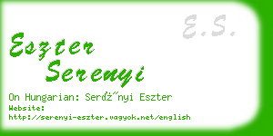 eszter serenyi business card